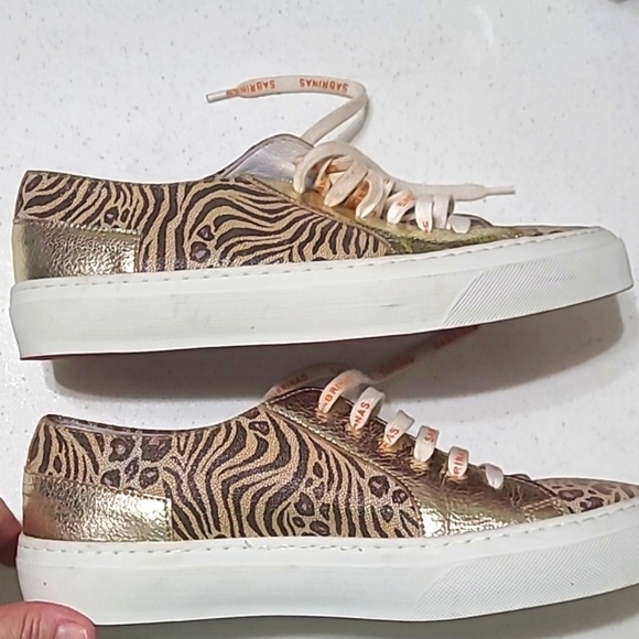Sabrinas made in Spain gold animal print sneakers size EU 39 - Picture 3 of 13